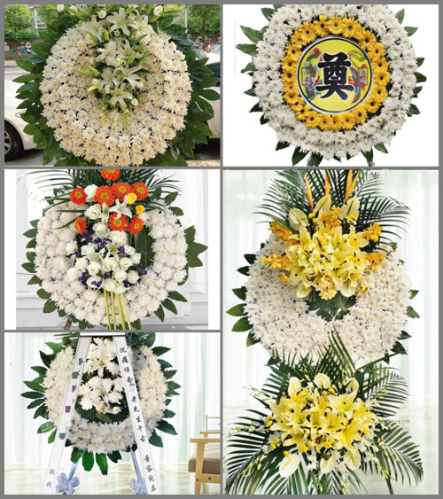 山东莱芜莱城区高庄街道石庙子村花圈速递